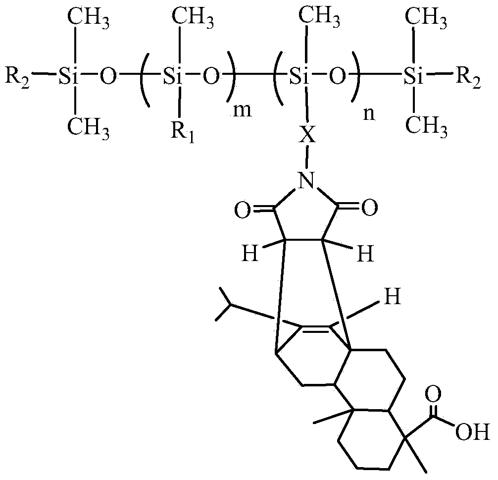 Maleopimaric acid modified polysiloxane resin and preparation method thereof