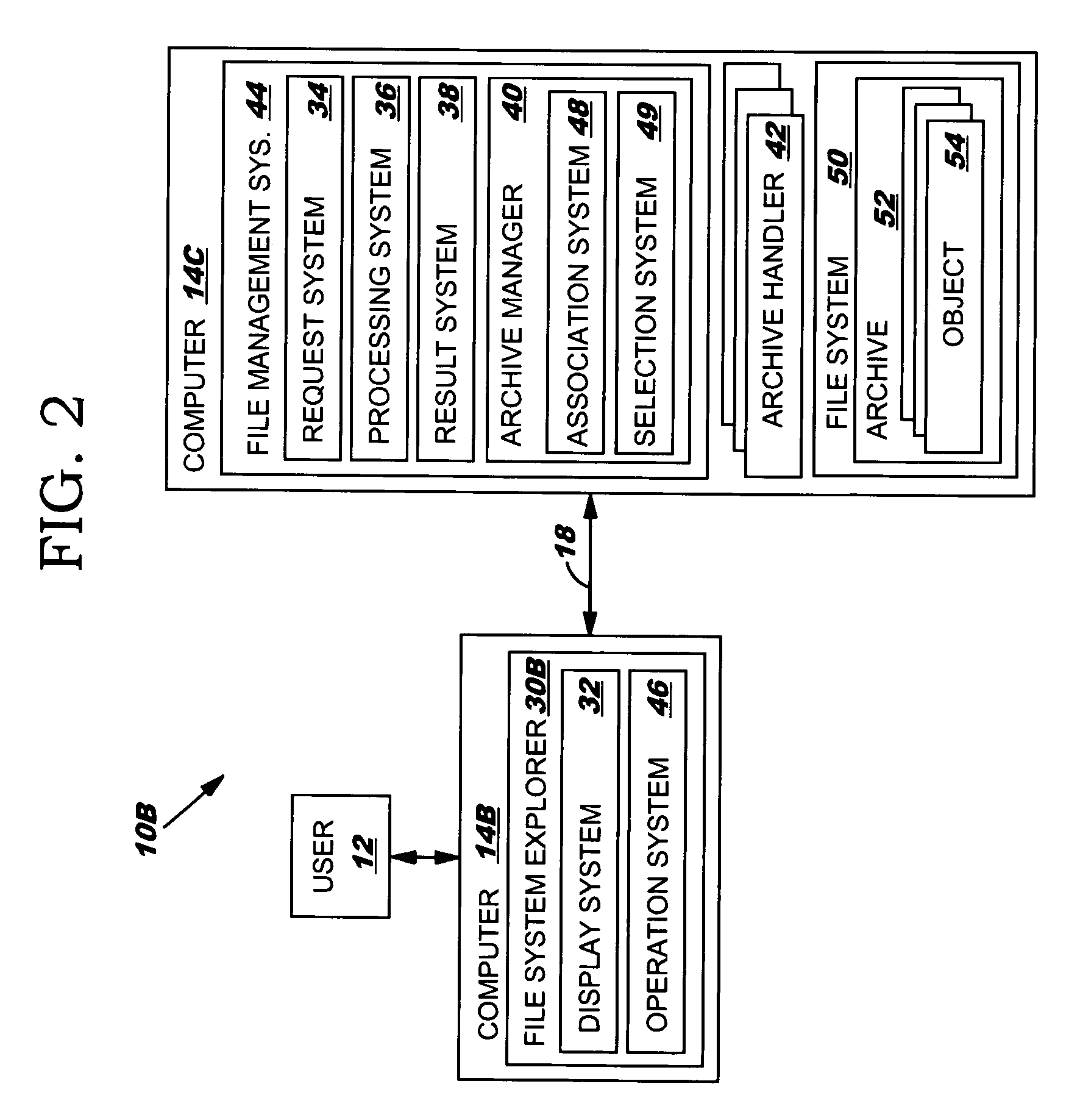 Method, system and program product for managing a file system that includes an archive