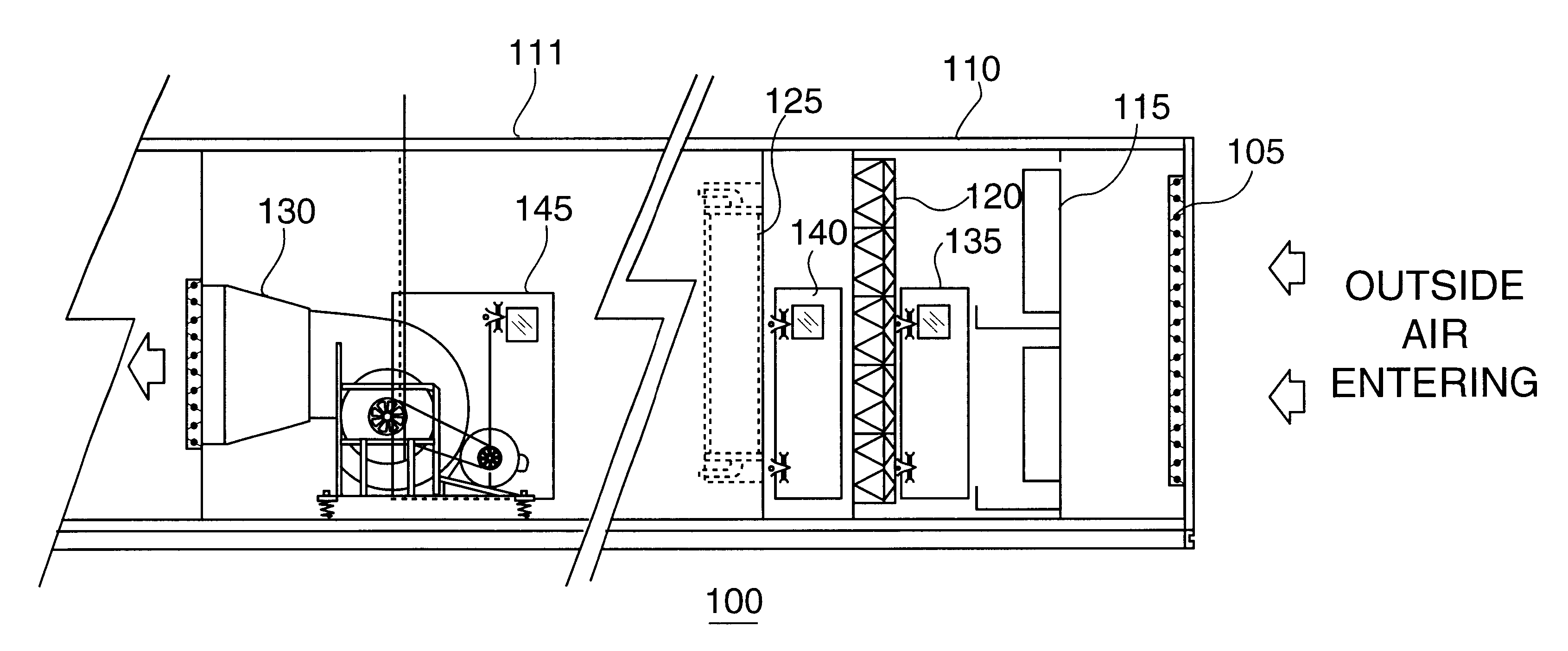 Snow extractor for use with an air handling system