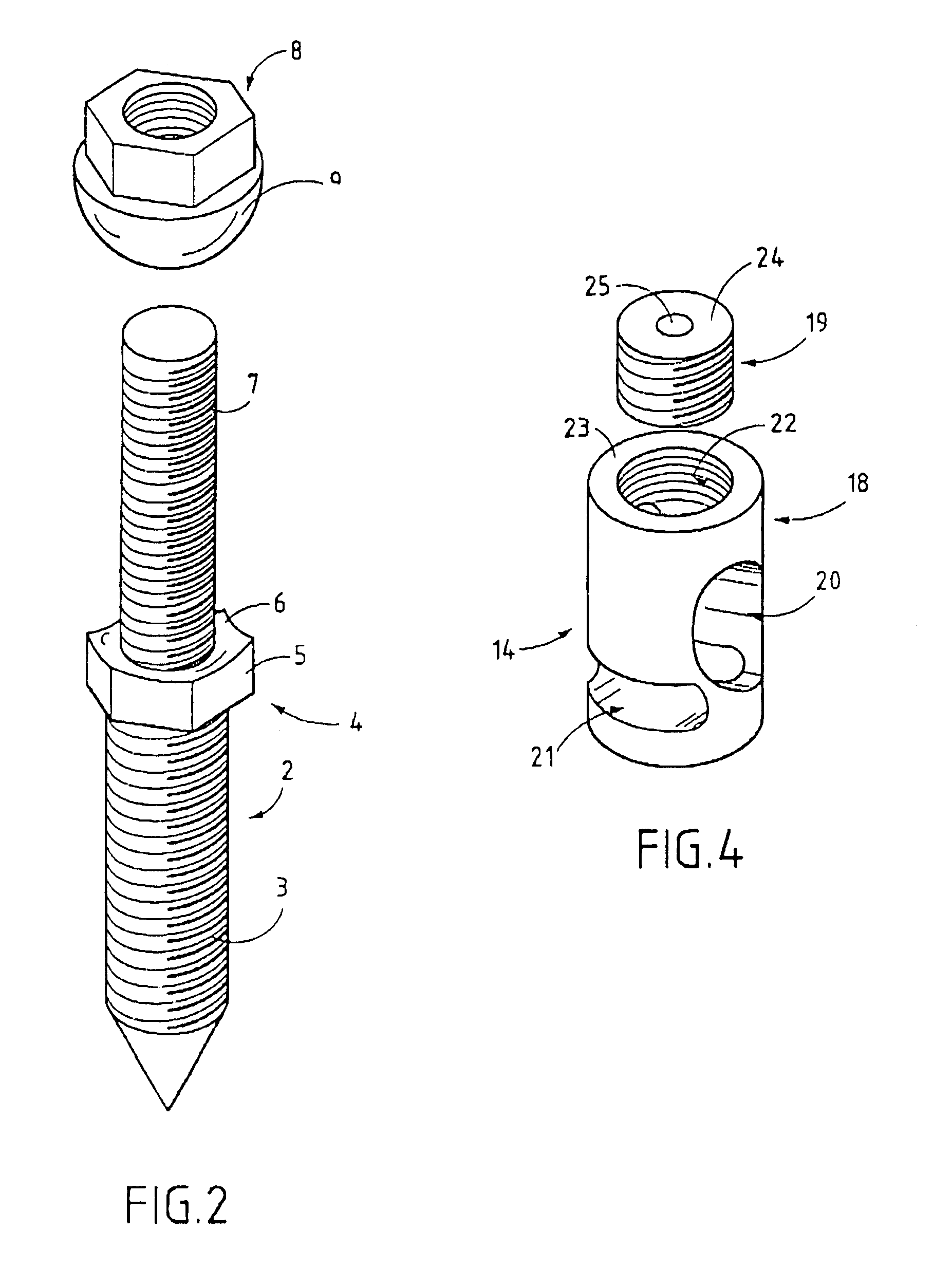 Connection device for osteosynthesis
