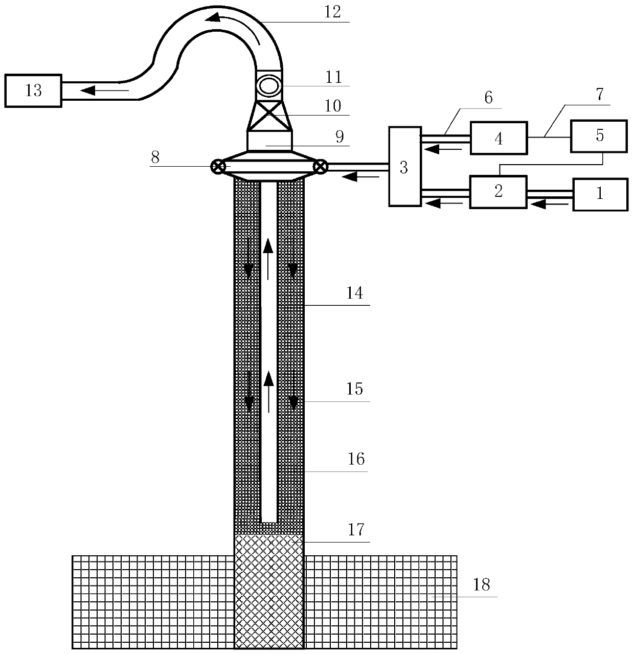 System and method for flushing coal ash in coal-bed gas well by using nitrogen foam flushing fluid