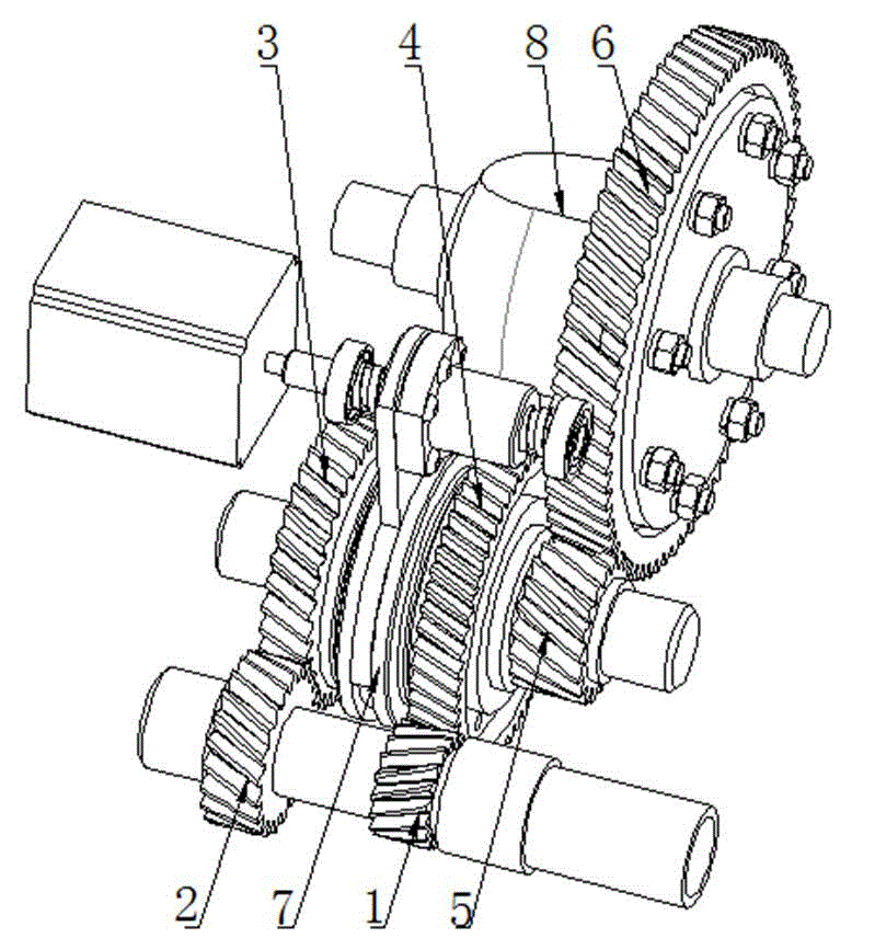 Screw-nut gear-shifting mechanism for automatic two-gear transmission of electric car