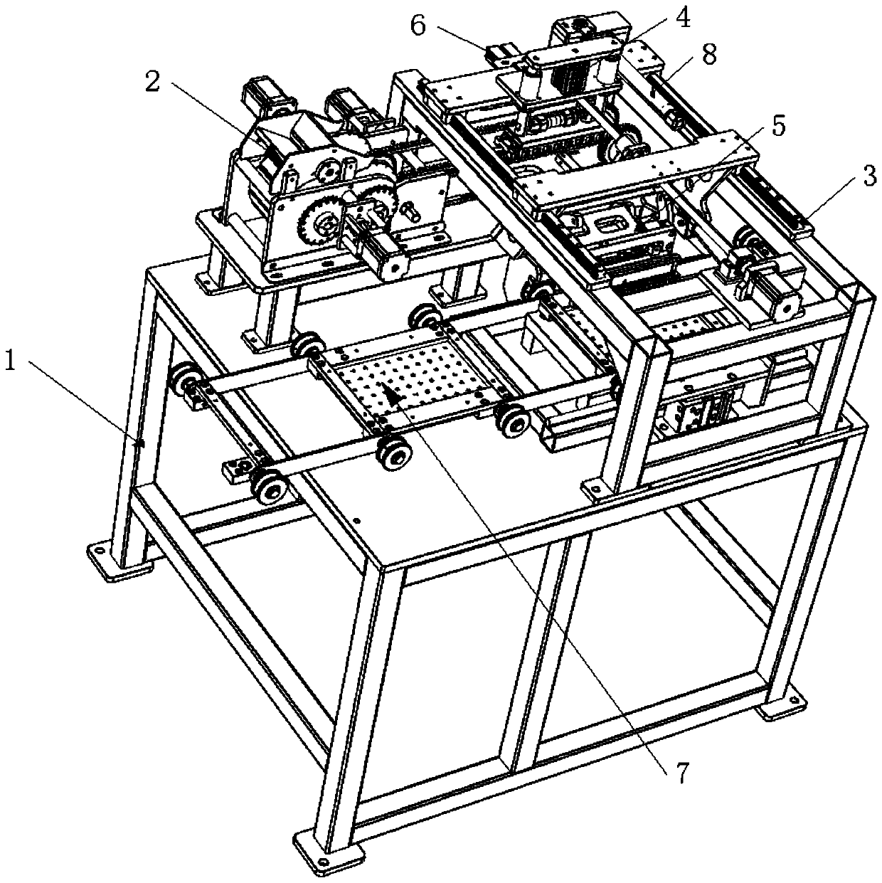 Rod inserting device for sponge rod production line processing