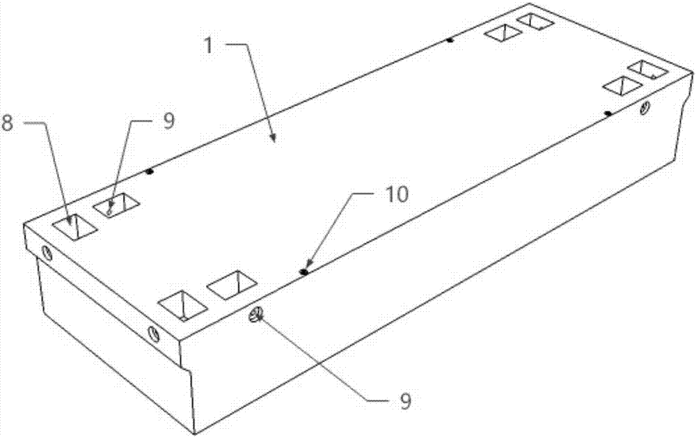 Base plate-free concrete floating platform capable of realizing one-time pouring molding and modularized splicing