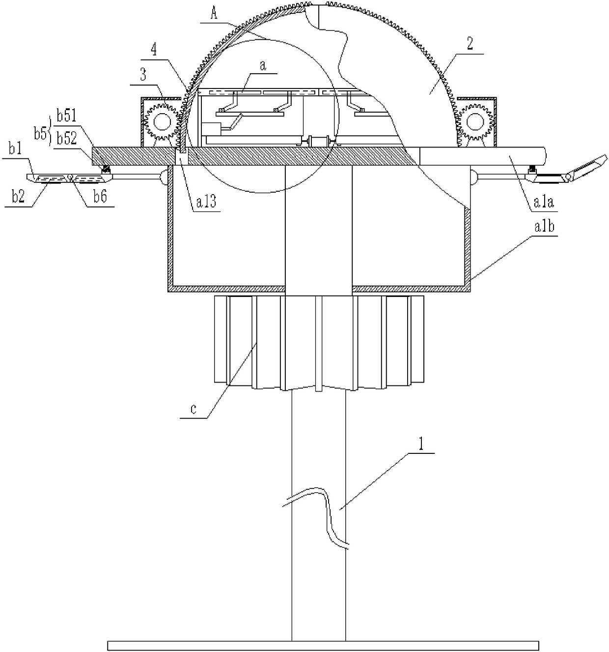 Streetlamp system achieving multi-angle solar energy collection