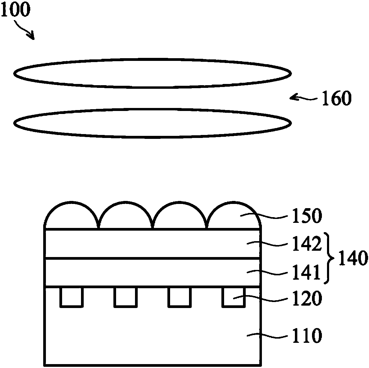 Light filter structure and image sensor
