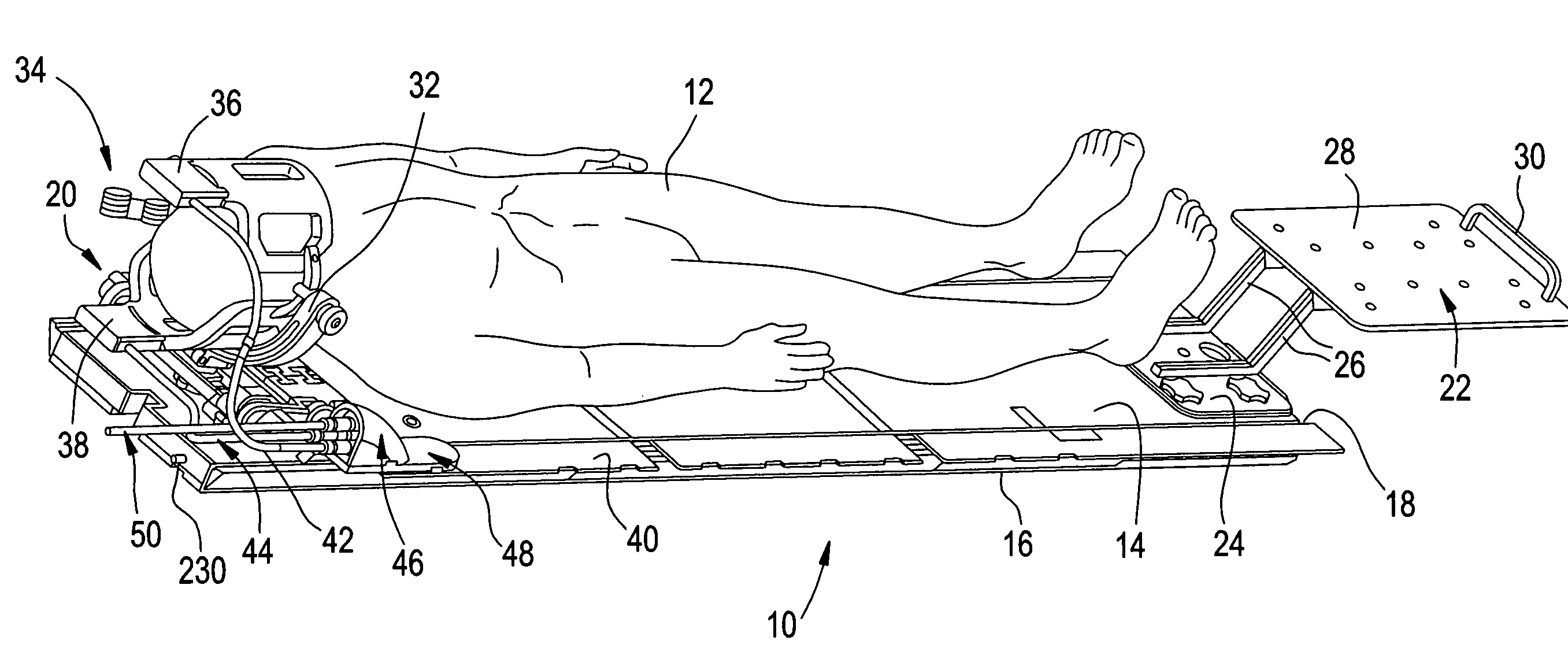 System, method and apparatus for surgical patient table