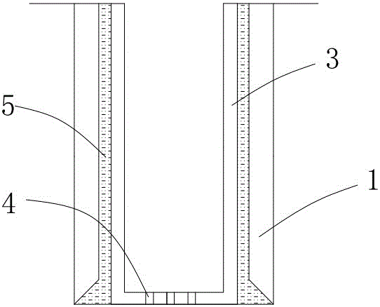 Secondary bottom sealing structure of open caisson and construction method