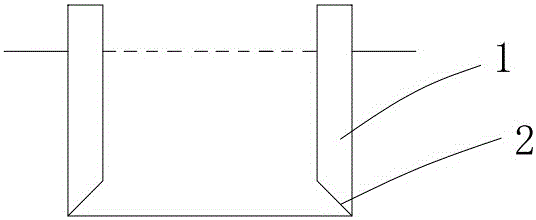 Secondary bottom sealing structure of open caisson and construction method
