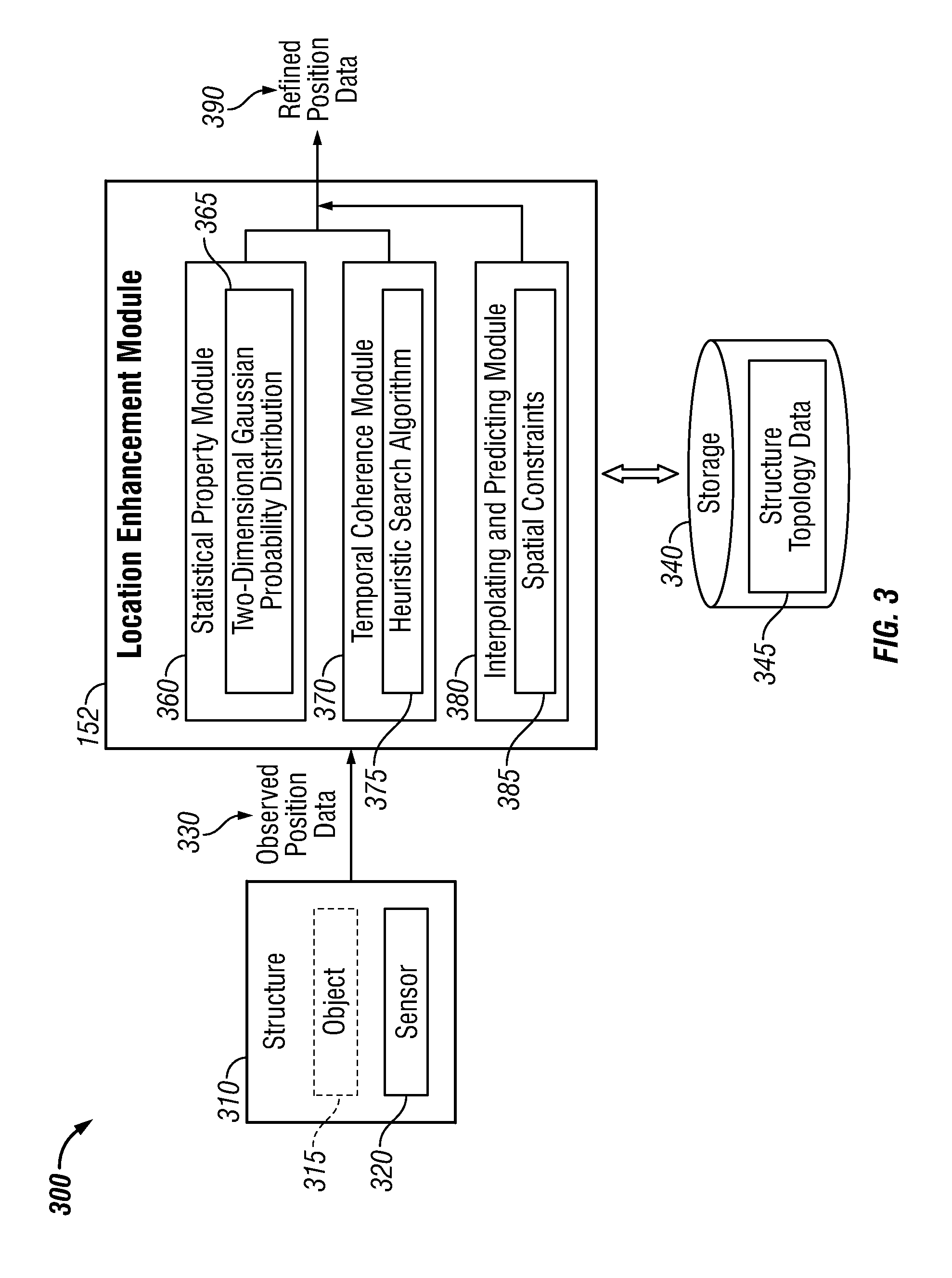 Location enhancement system and method based on topology constraints