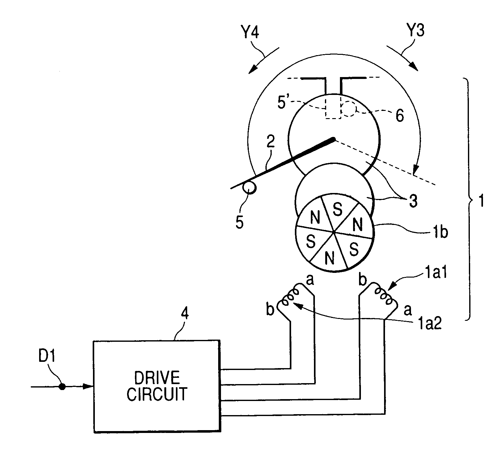 Driving device for stepping motor