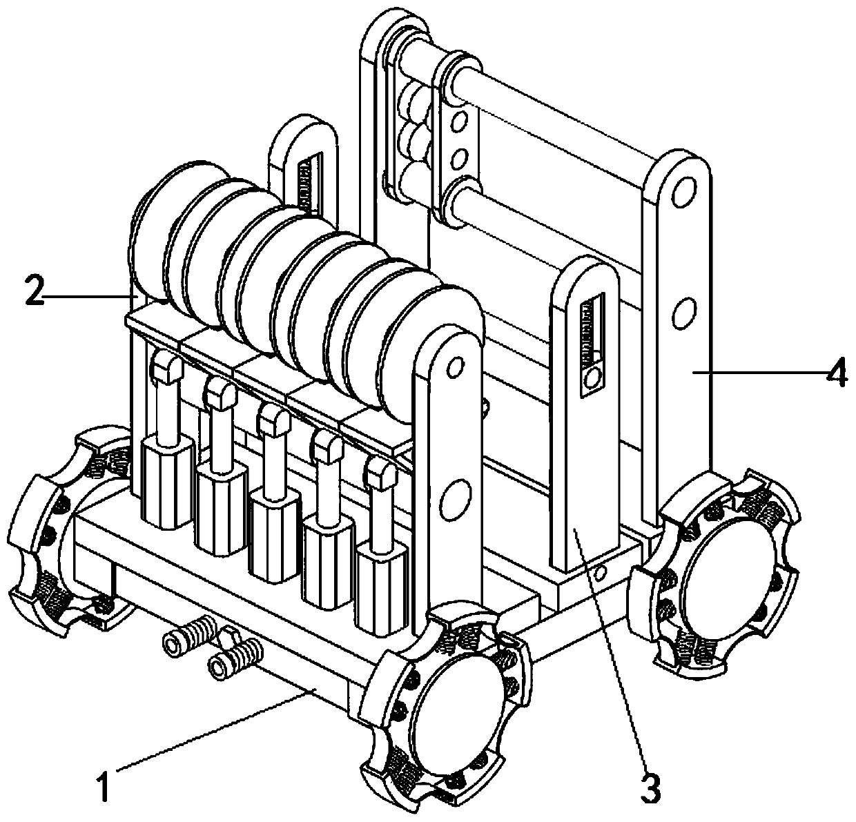 Cable winding and unwinding adjusting mechanism