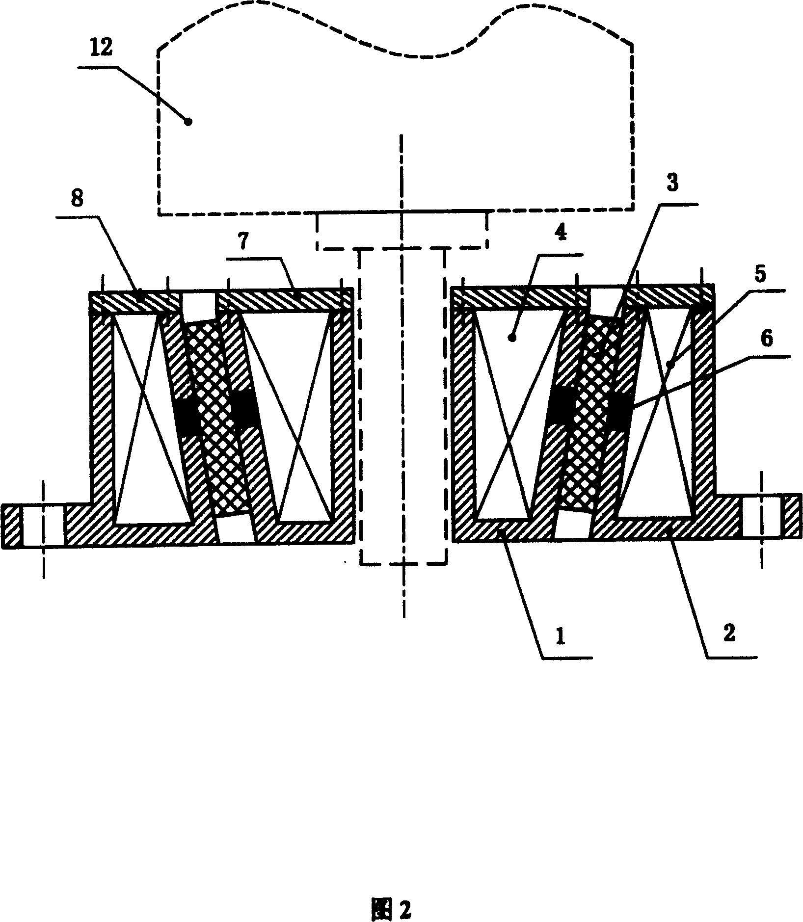 Vibration damper with controllable stiffness and damping