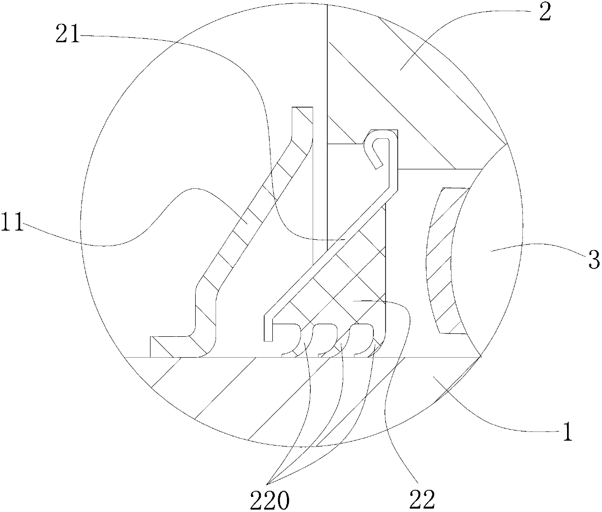 Three-lip sealed bearing with protective ring