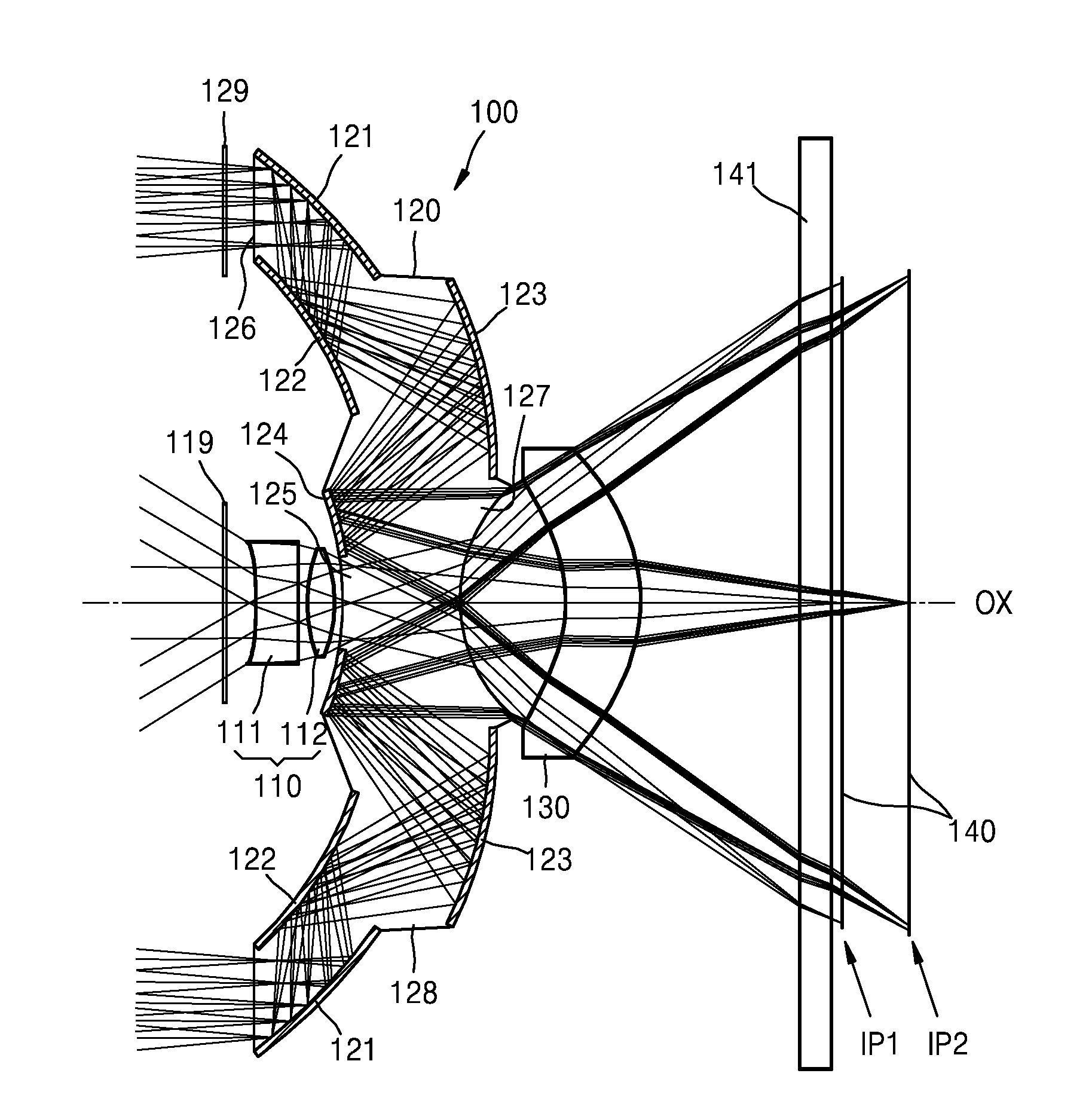 Bifocal lens and imaging device including same