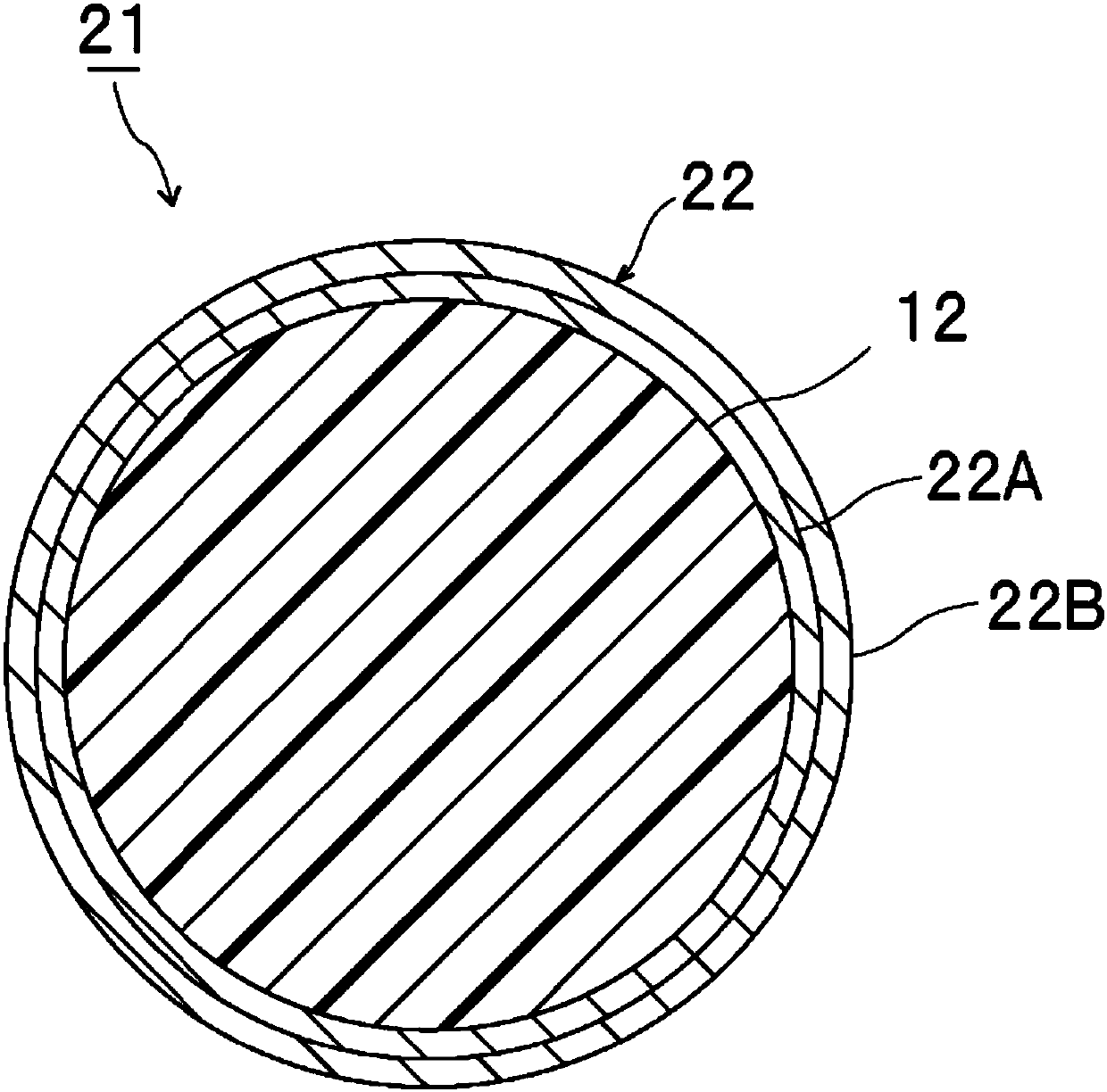 Particles, connecting material and connection structure