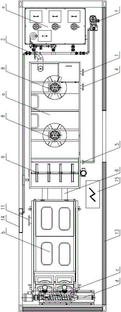 Skid-mounted type building mud treatment device and process