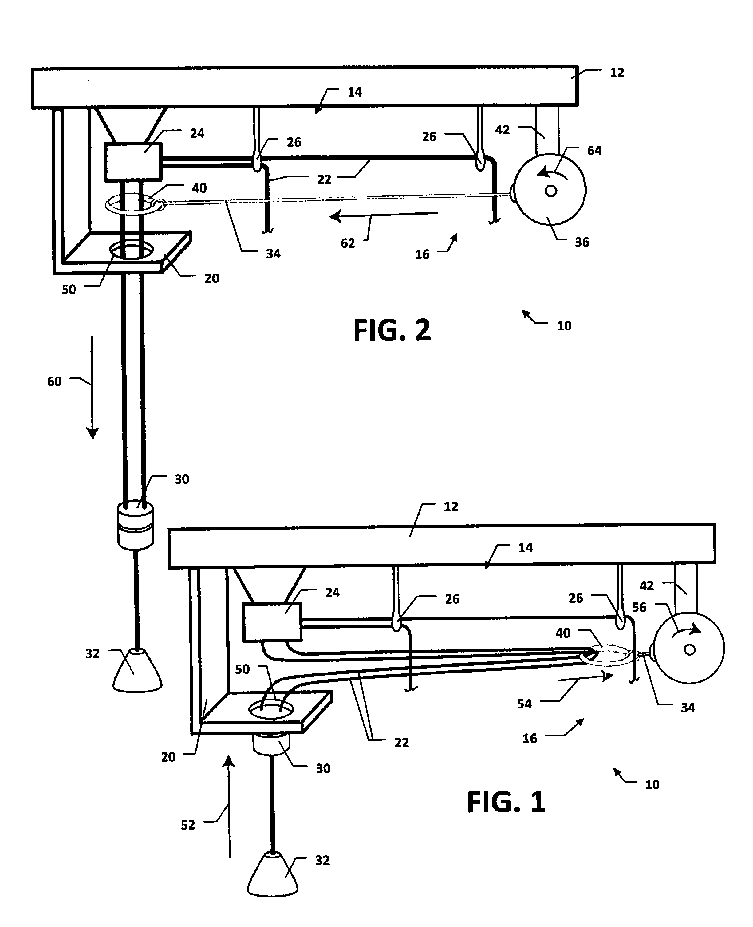 Cord retracting shade operating assembly