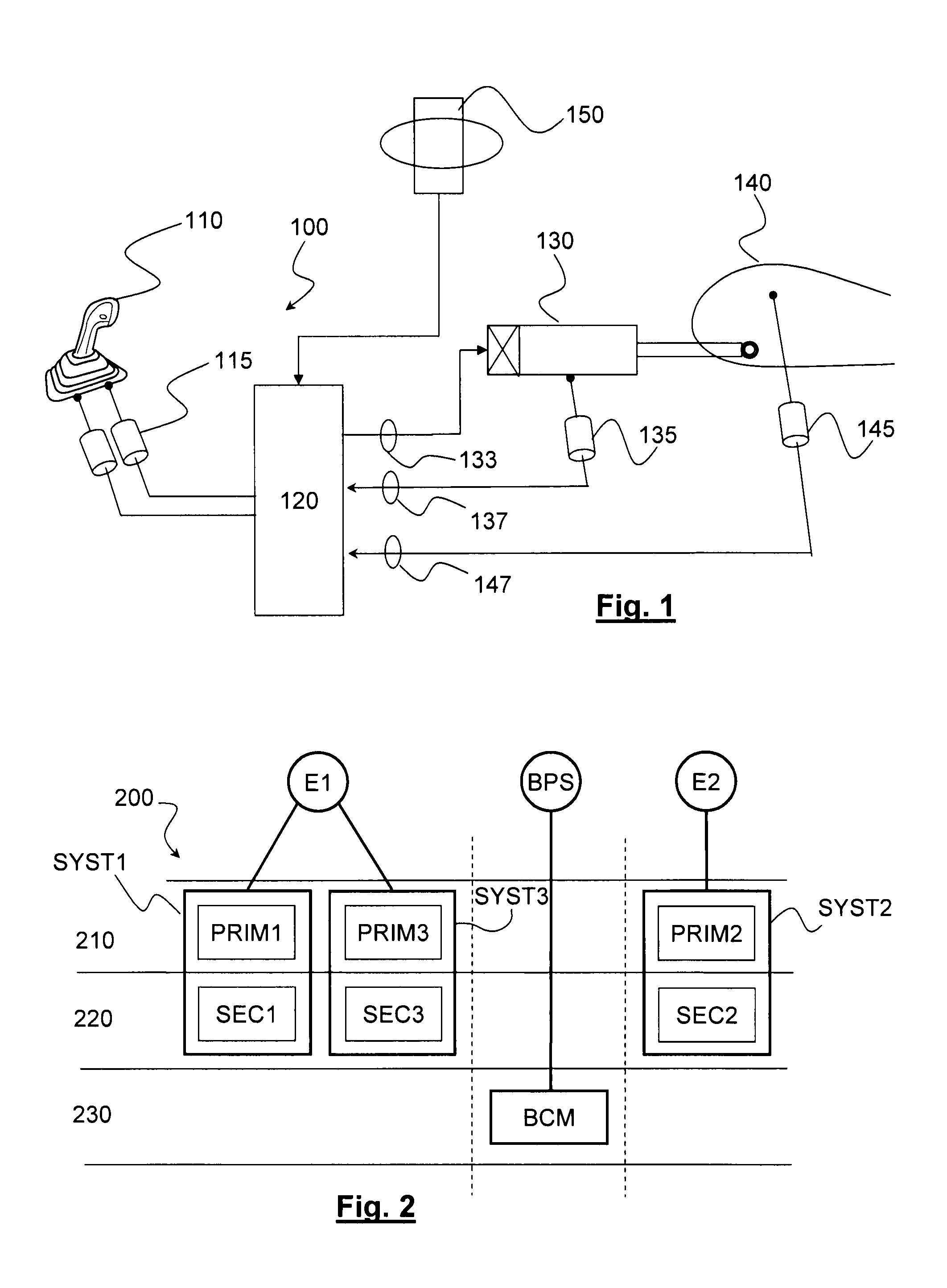 Distributed flight control system implemented according to an integrated modular avionics architecture