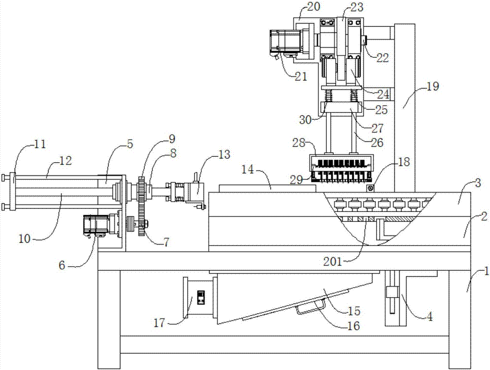 Fixed-length cutting-off device for sealwort