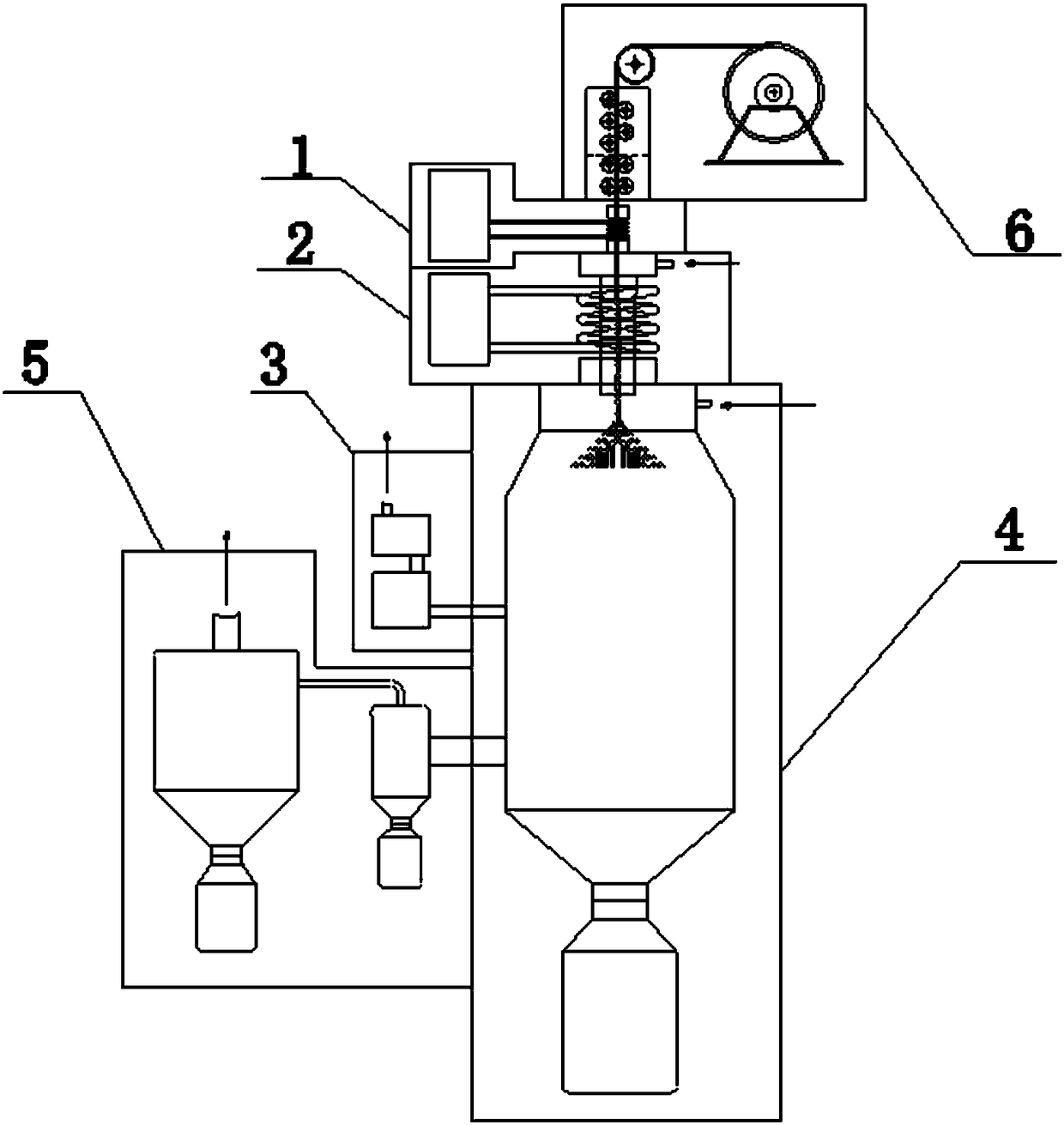 Powder preparation method for induction heating and radio frequency plasma combined atomizing powder system