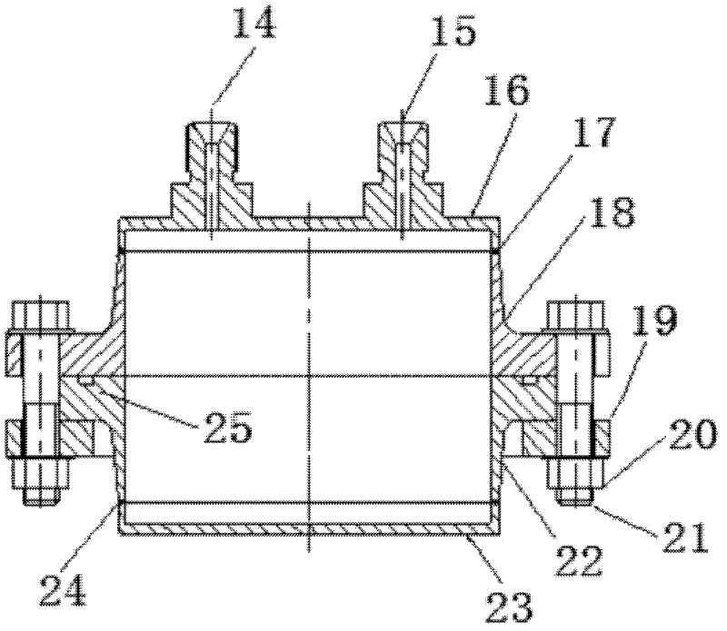 Simple high-temperature testing device and method for flange rubber sealing element