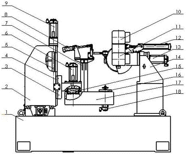 A CNC milling machine with single swing arm structure