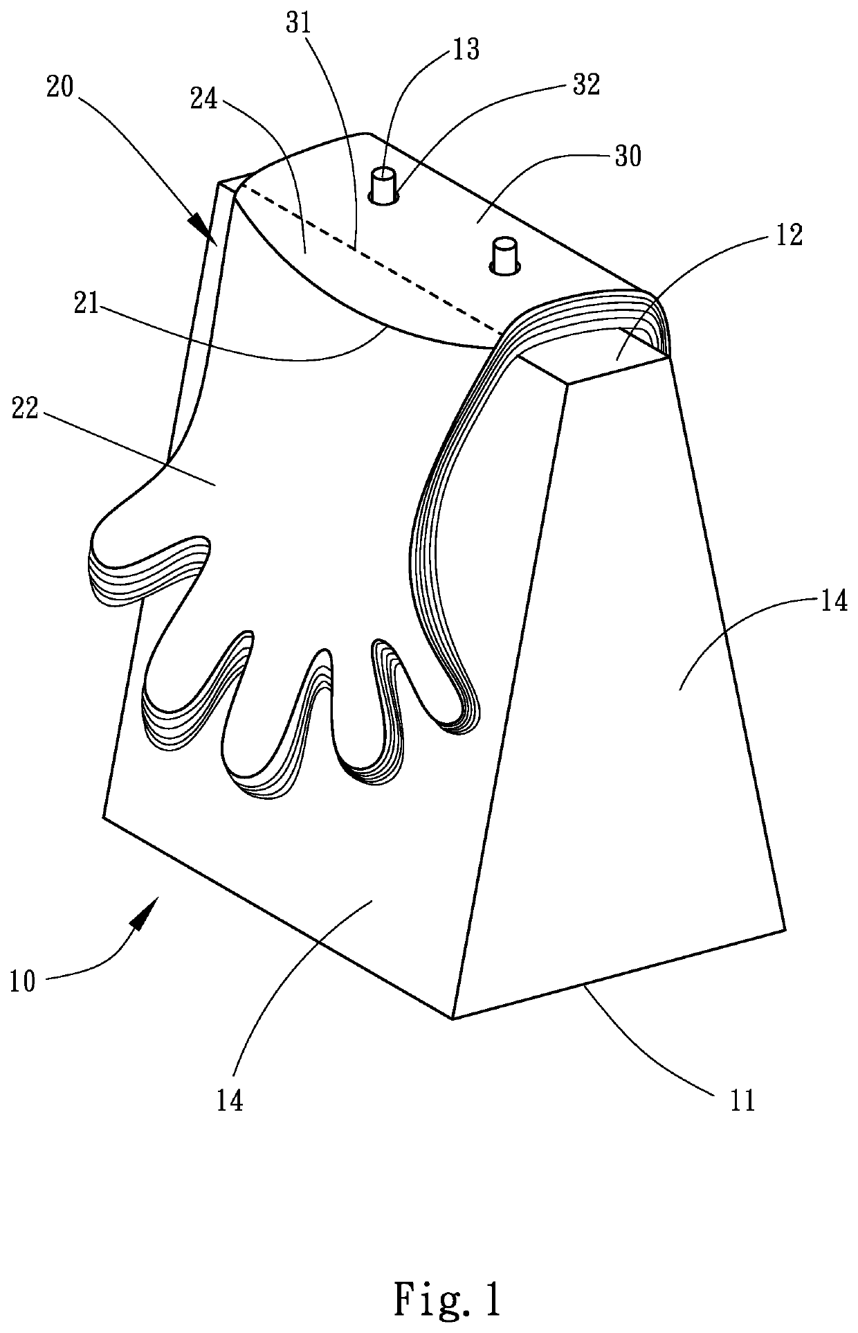 Glove donning device and glove devices for same