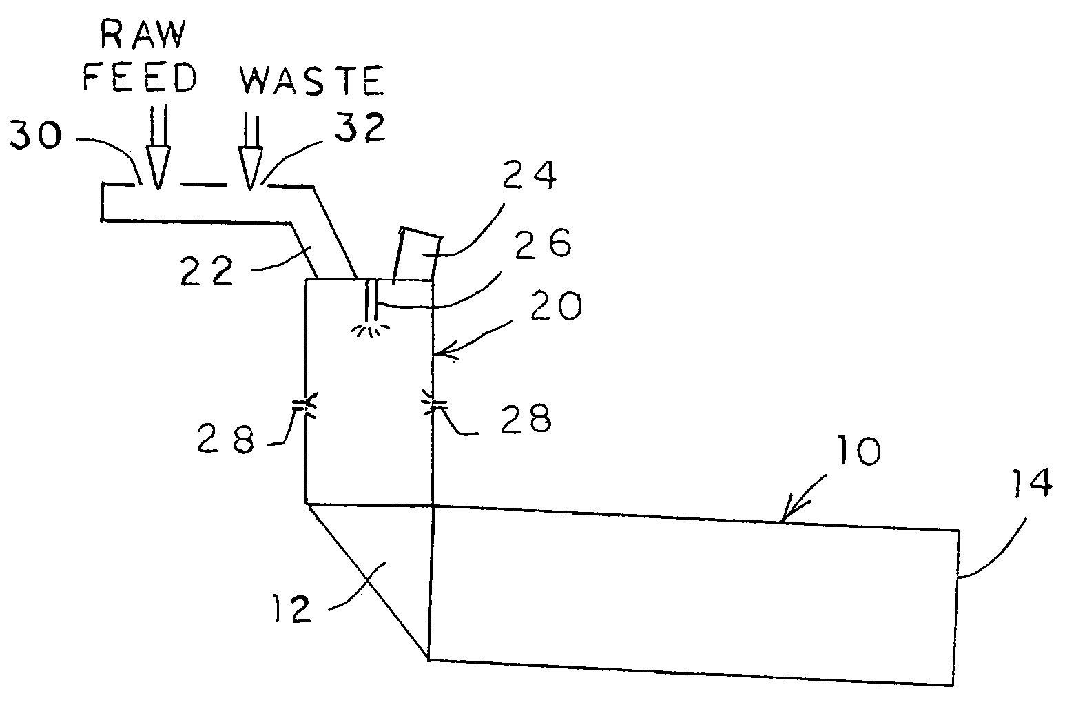 Injection of waste-derived materials into pre-calcining stage of a clinker production system