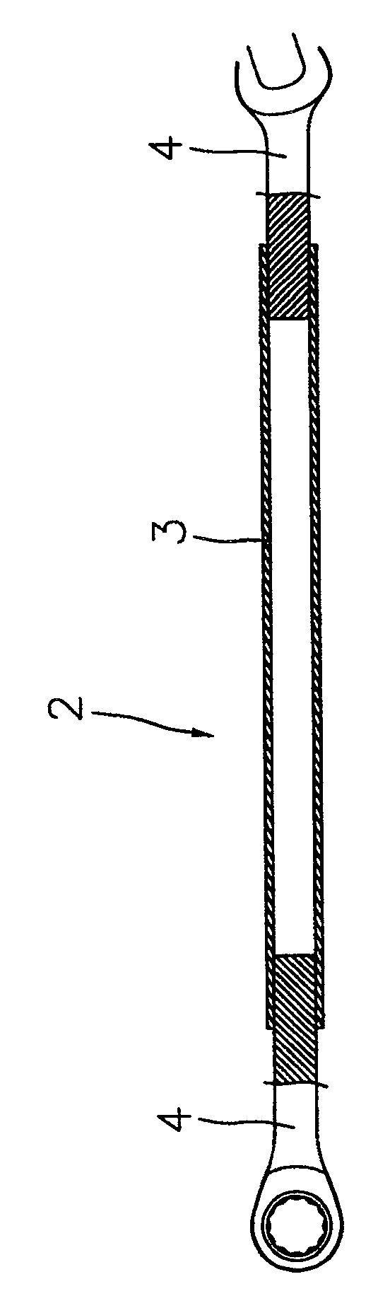 Lengthened type wrench joining structure
