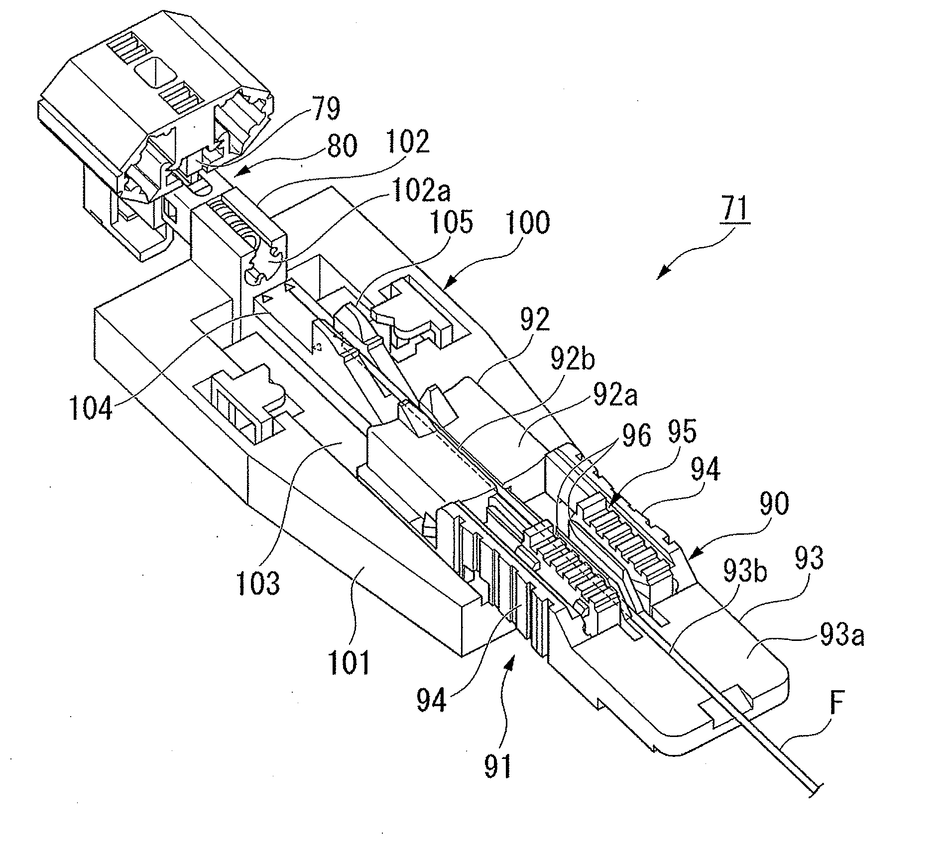 Connection method, connection tool, and connection jig for optical fiber