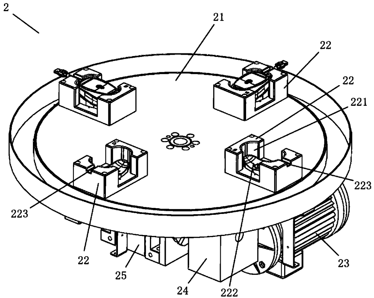 Mouse label sticking and inspection device