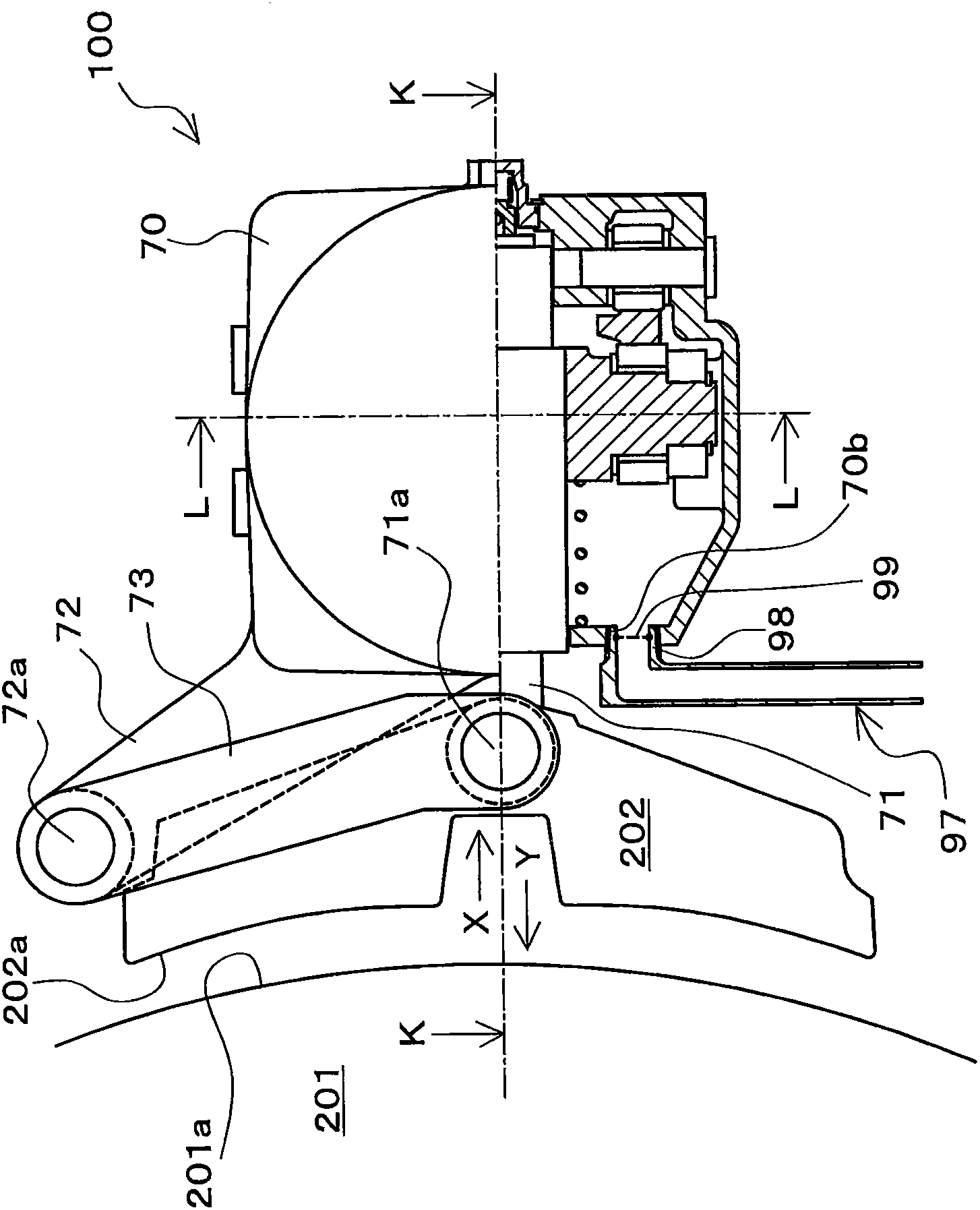 Brake cylinder device and unit brake