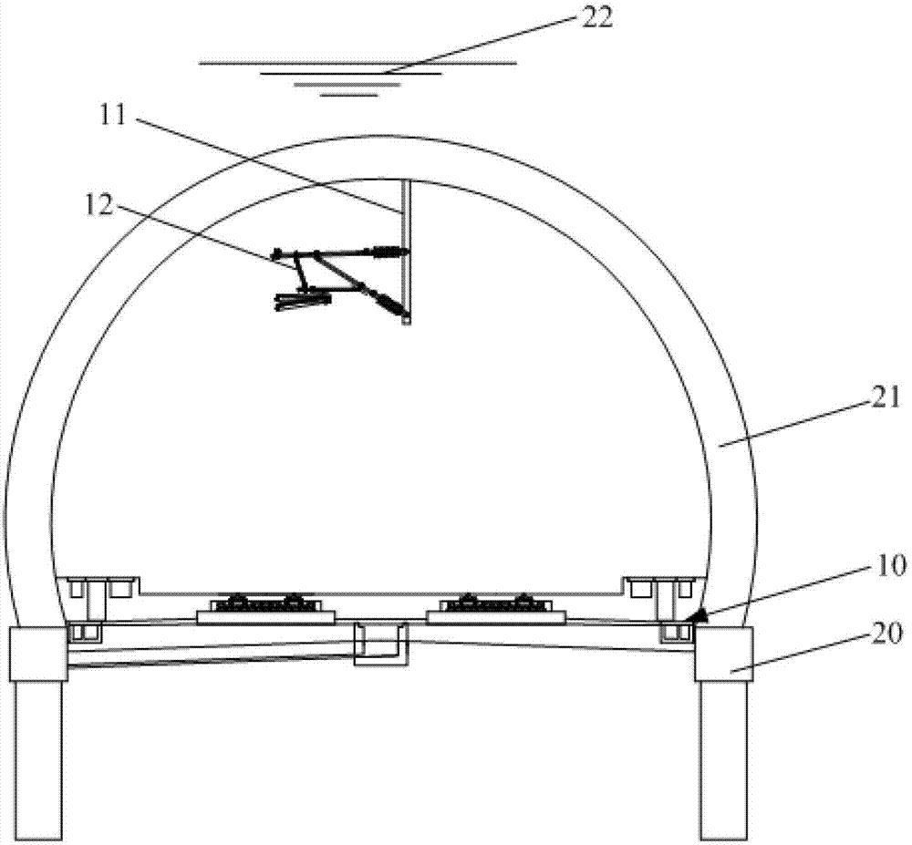 Method for changing existing roadbed to tunnel without interrupting operation of railway