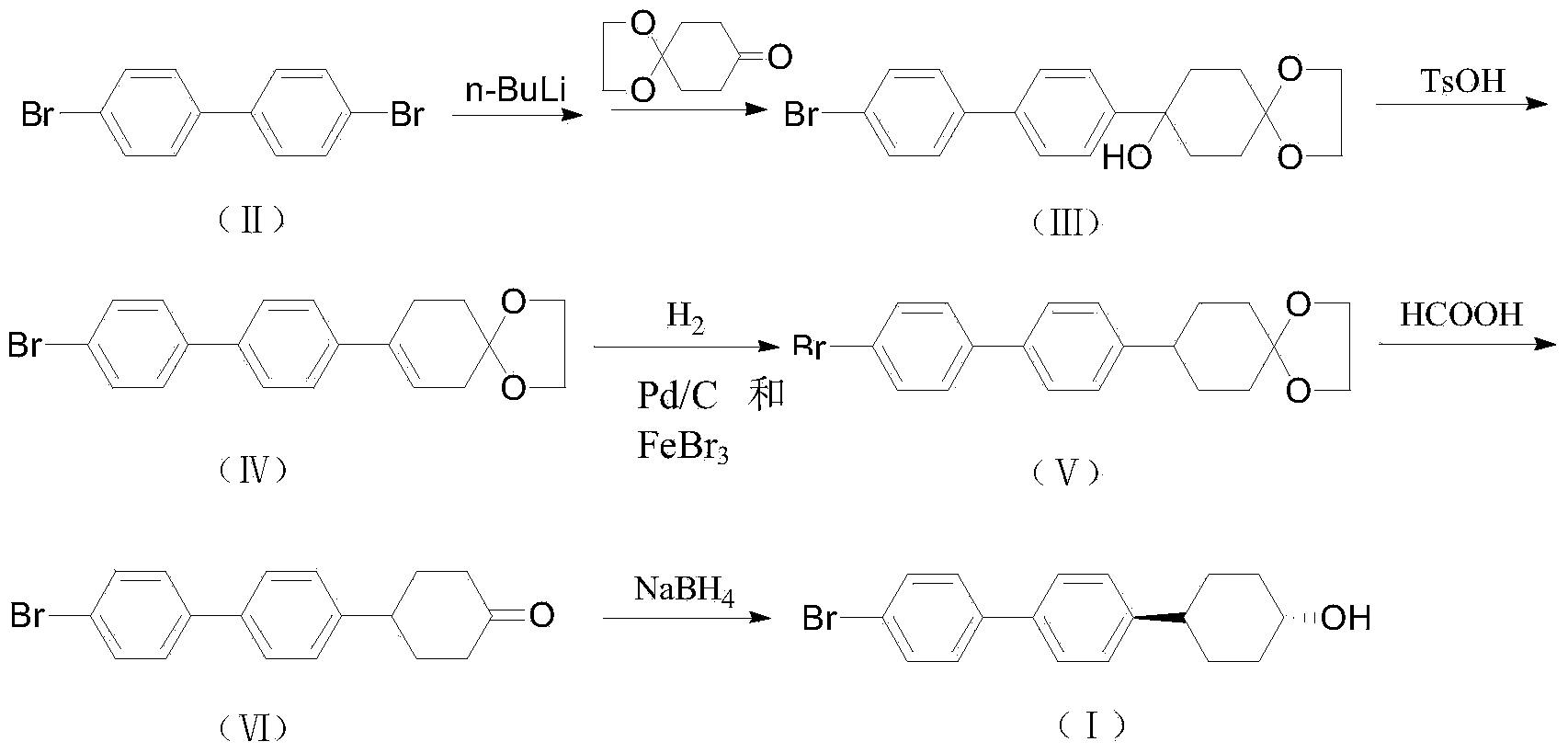 A kind of preparation method of 4-trans-(4'-bromo-biphenyl-4-yl)-cyclohexanol