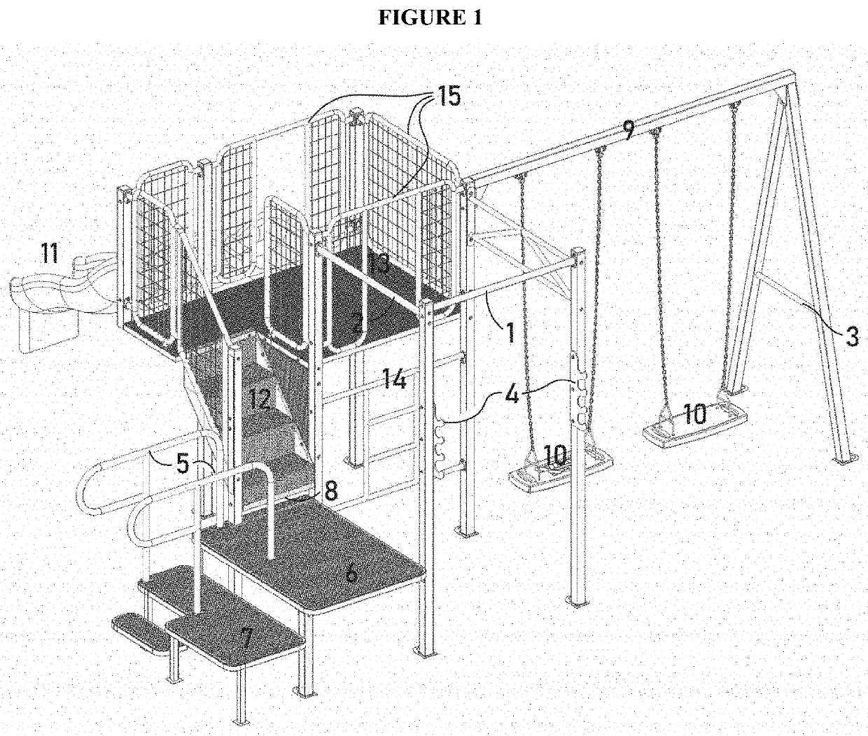 Playset with integrated workout stations