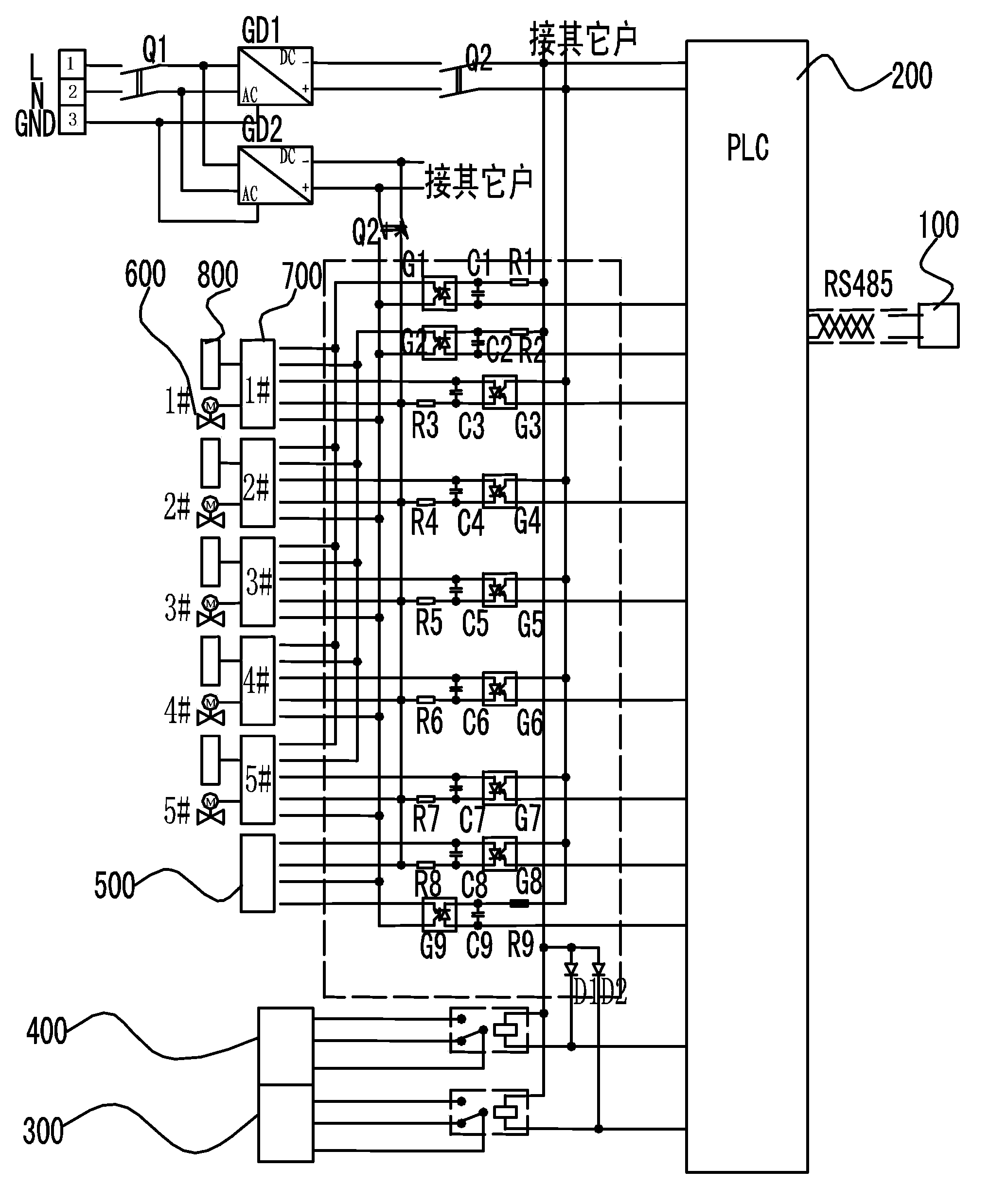 Temperature and humidity joint control system of capillary radiation air conditioner