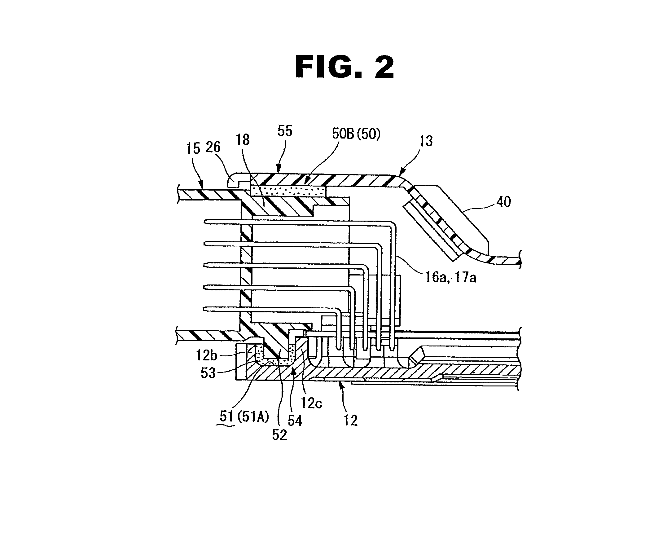 Seal structure for electronic control device