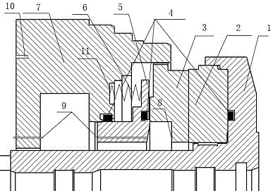 Dry gas seal structure suitable for vibration detection