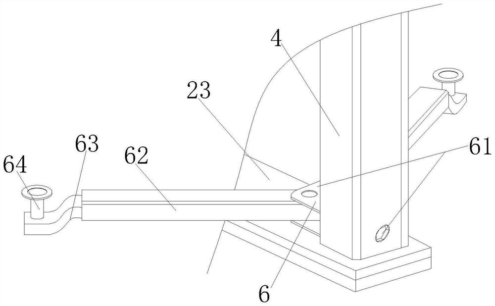 Installing and supporting device for glass magnesium composite air pipe