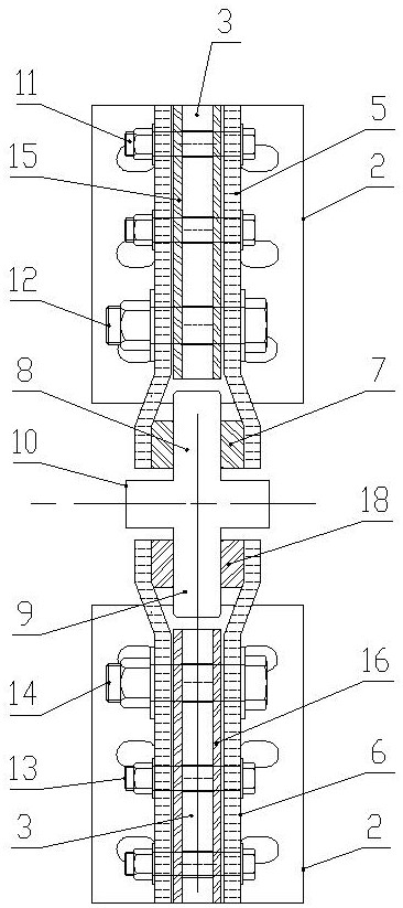 Construction technology for butt joint of upper layer and lower layer of steel-concrete combined pipe shear wall