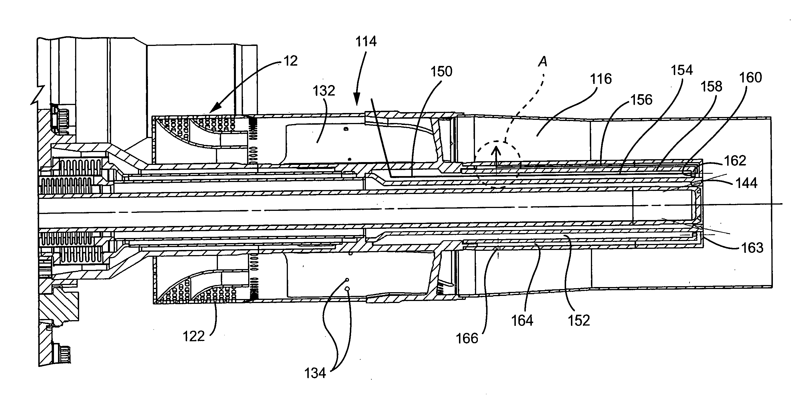 Premixing burner with impingement cooled centerbody and method of cooling centerbody