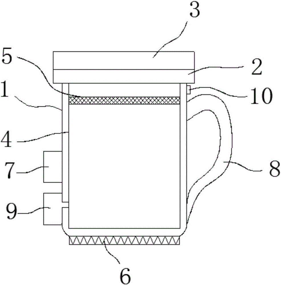 Electric kettle capable of detecting heavy metal