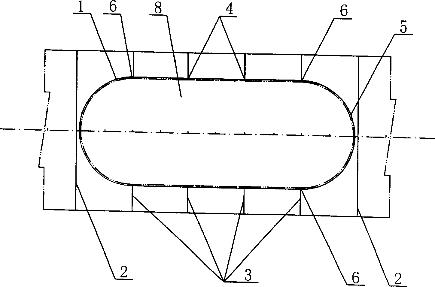 Installation for supporting half floating stock tank in shipborne water cusion type