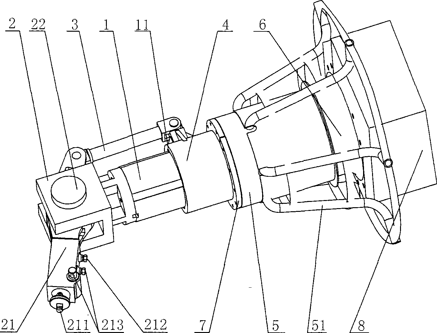 Spherical surface hole boring and milling mechanism