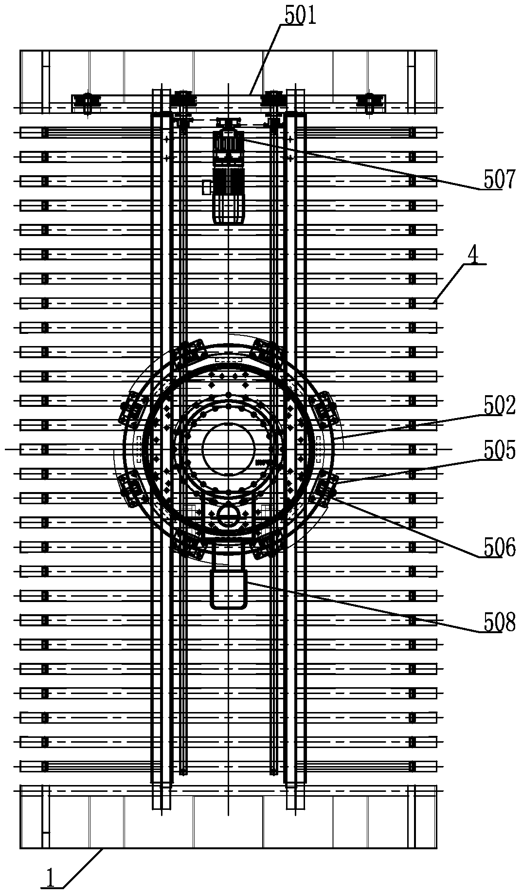 A kind of lateral movement rotary carrier and three-dimensional garage