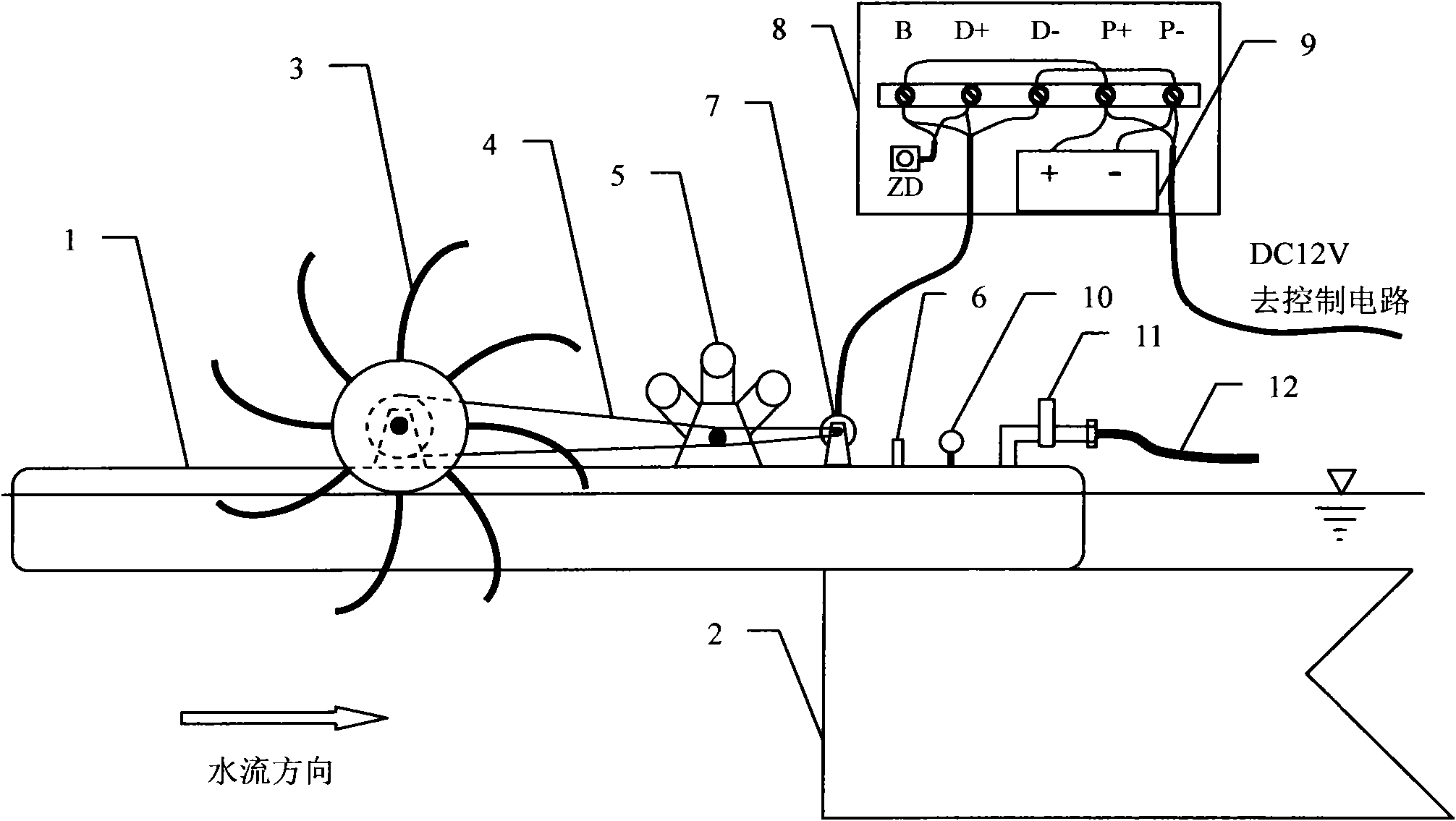 Energy accumulation type waterpower water-raising and irrigation device