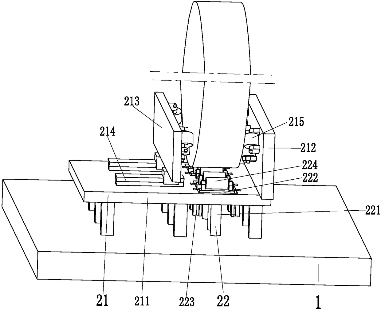 Nailing workbench for plank processing