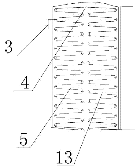 Energy-saving furnace body structure of large-type pit furnace