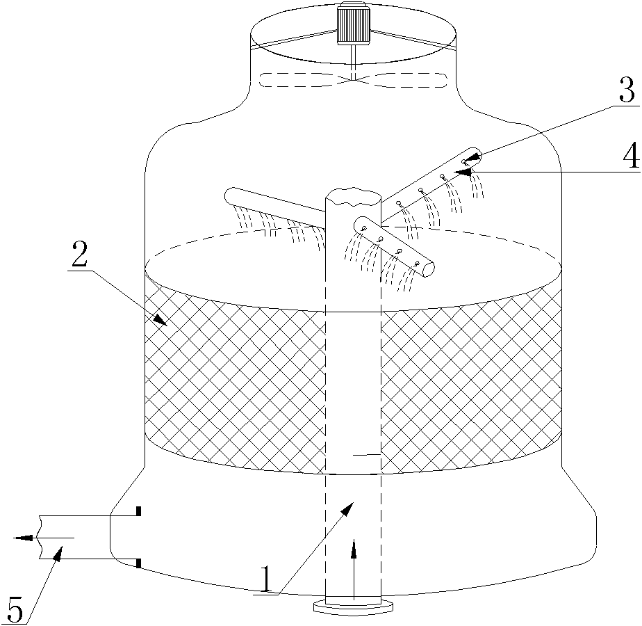 Uniform water distribution device realizing variable flow of reverse-flow cooling tower